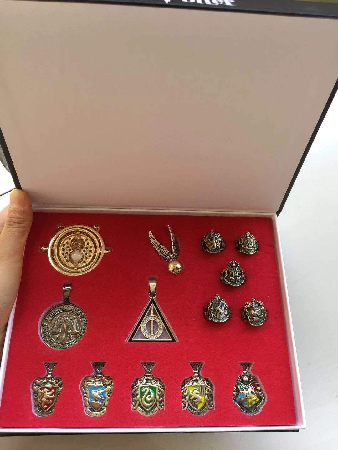 New 14 PCS Harry Potter wand Magical wands rings necklace decorate Gift cosplay