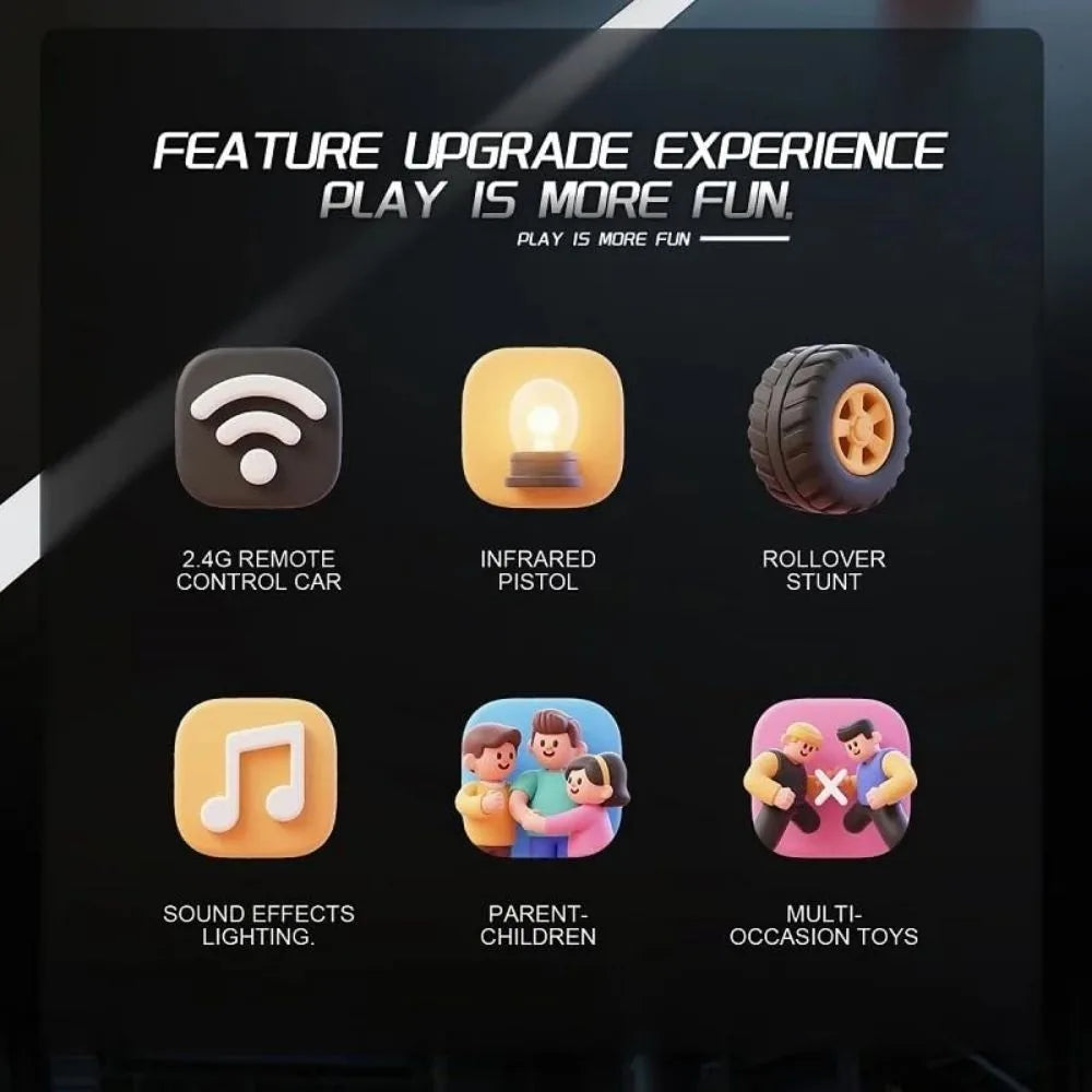 2-Player Infrared Battle RC Car Game | Shooting Action Racing Toy | 2 Players |