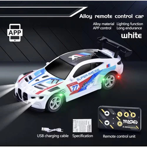1:64 Mini RC Car Dual Mode 2.4G Drift Racing Alloy Remote Control Car -Mobile App Control-Any 1