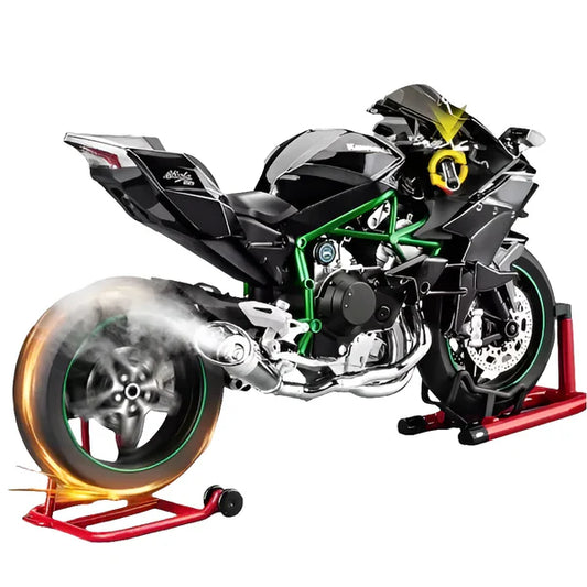 1:6 Scale Alloy Sports Bike Model | Premium Collectible Display Motorcycle (Matte Black)