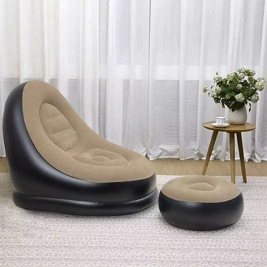 Robustt Lightweight Portable PVC Inflatable Recliner Sofa | Comfortable Air Lounge Chair