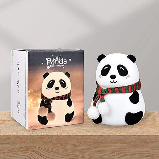 Cute Panda Silicone USB Rechargeable Night Light | Soft LED Bedside Lamp