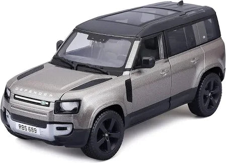 1:24 Scale Silver Defender Die Cast Metal Car | SUV Model Toy for Kids & Collectors