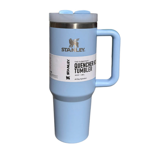 Blue Plain Stanley Style 40oz Tumbler – Leakproof Stainless Steel Cup with Straw, Handle & Lid